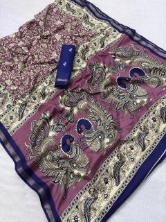 Vastrangan ajrakh style block Wholesale saree suppliers in Bhavnagar