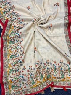 Akshara tissue linen Saree wholesale market in Surat