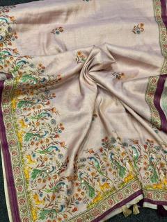 Akshara tissue linen Saree wholesale market in Surat