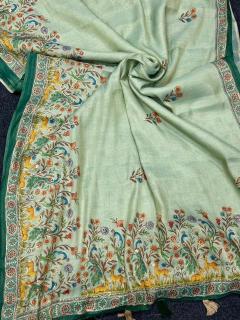 Akshara tissue linen Saree wholesale market in Surat