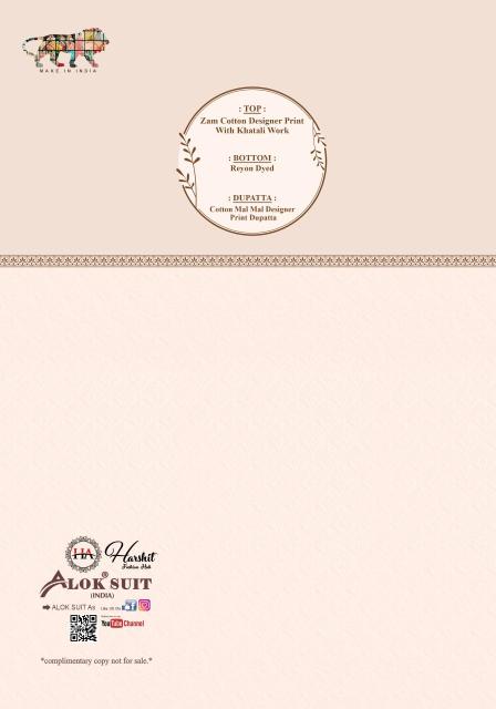 Alok suit rosey-5 Kolkata dress material market