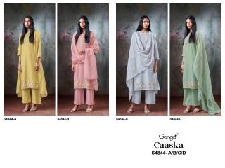 Ganga caaska 4844 Dress material suppliers in Begum Bazaar Hyderabad