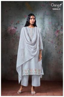 Ganga caaska 4844 Dress material suppliers in Begum Bazaar Hyderabad