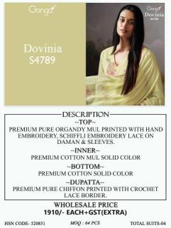 Ganga dovinia 4789 Dress material wholesalers in Begum Bazar, Hyderabad
