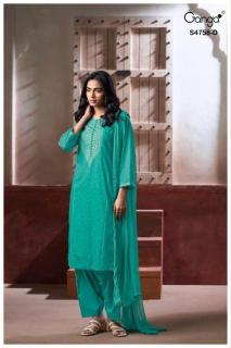 Ganga dynza 4758 Dress material wholesale market in Hyderabad