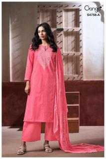 Ganga dynza 4758 Dress material wholesale market in Hyderabad