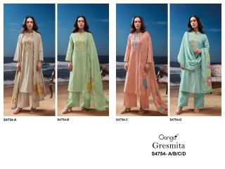 Ganga gresmita 4754 Dress material wholesale rate in Mumbai