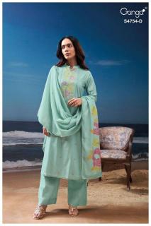 Ganga gresmita 4754 Dress material wholesale rate in Mumbai