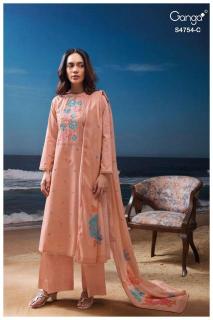 Ganga gresmita 4754 Dress material wholesale rate in Mumbai