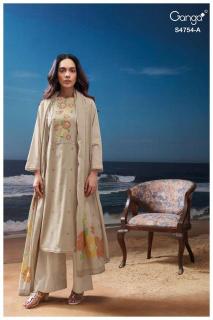 Ganga gresmita 4754 Dress material wholesale rate in Mumbai