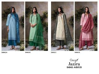Ganga jazira 4842 Bollywood dress materials in Kolkata