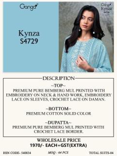 Ganga kynza 4729 Dress material wholesale price