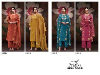 Ganga pratika 4865 Bhavnagar silk dress materials