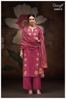 Ganga pratika 4865 Bhavnagar silk dress materials