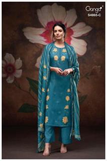 Ganga pratika 4865 Bhavnagar silk dress materials