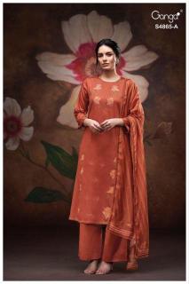 Ganga pratika 4865 Bhavnagar silk dress materials