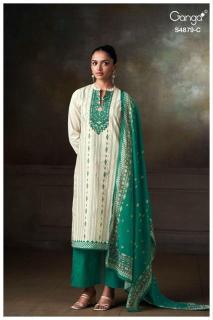 Ganga pryael 4879 Designer dress materials wholesale in Hyderabad