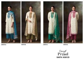 Ganga pryael 4879 Designer dress materials wholesale in Hyderabad
