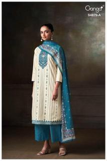 Ganga pryael 4879 Designer dress materials wholesale in Hyderabad