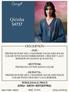 Ganga qirisha 4737 Bulk dress material suppliers in Hyderabad