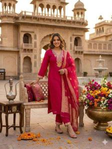 Krunique rani pink Affordable kurtis in Ahmedabad