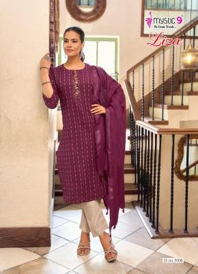Mystic9 liza vol 5 Party wear kurtis wholesale