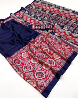 Rajtex pure ajrakh-034 Latest saree collections in Hyderabad