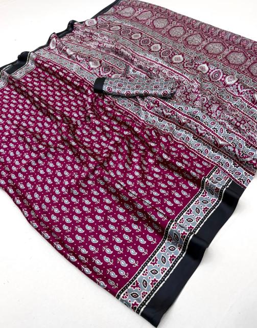 Rajtex Pure Ajrakh 037 Surat saree suppliers