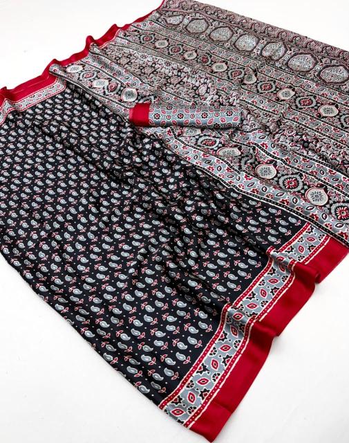 Rajtex Pure Ajrakh 037 Surat saree suppliers
