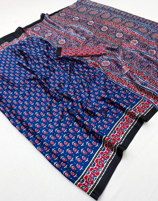 Rajtex Pure Ajrakh 037 Surat saree suppliers