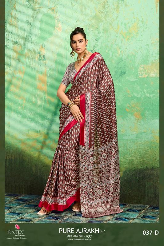 Rajtex Pure Ajrakh 037 Surat saree suppliers