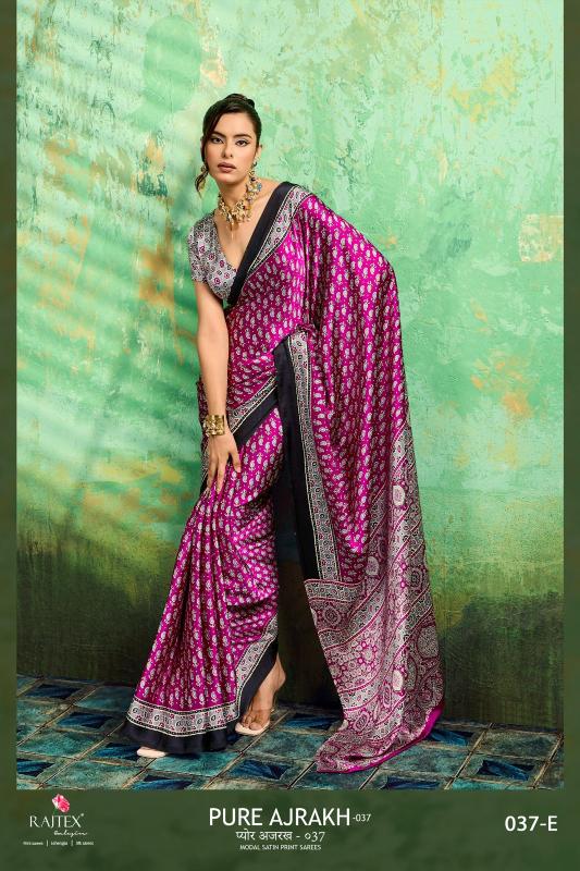 Rajtex Pure Ajrakh 037 Surat saree suppliers