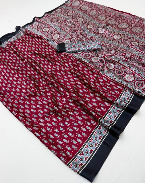 Rajtex Pure Ajrakh 037 Surat saree suppliers