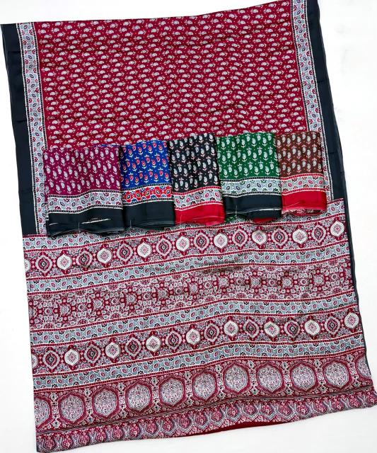 Rajtex Pure Ajrakh 037 Surat saree suppliers