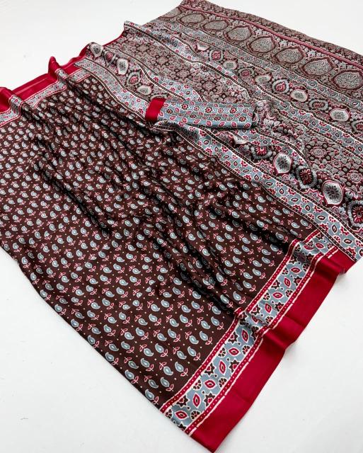 Rajtex Pure Ajrakh 037 Surat saree suppliers