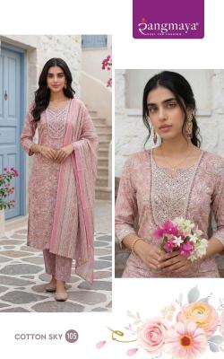 Rangmaya cotton sky Kurtis at wholesale prices