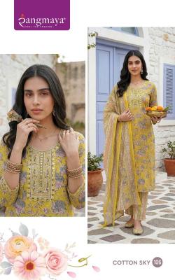 Rangmaya cotton sky Kurtis at wholesale prices