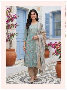 Rangmaya cotton sky Kurtis at wholesale prices