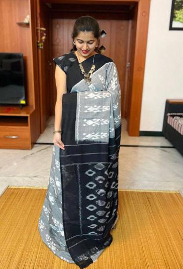 Sckr Ikkat B Saree manufacturers in Surat