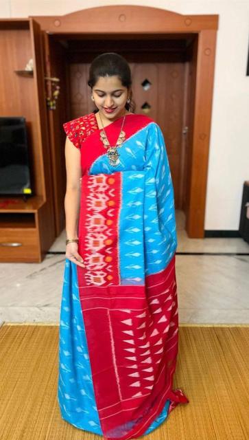 Sckr Ikkat B Saree manufacturers in Surat