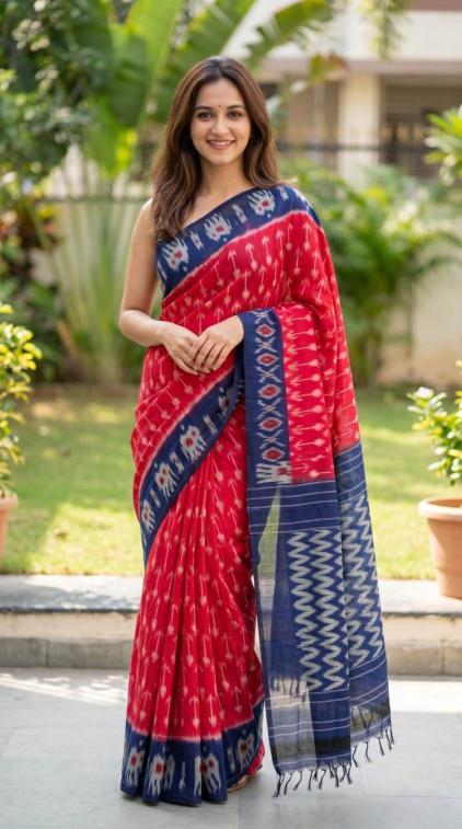 Sckr Ikkat C Surat saree wholesalers