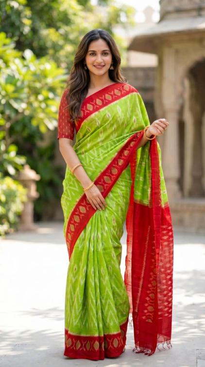 Sckr Ikkat C Surat saree wholesalers