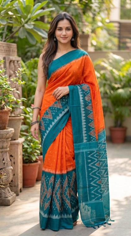 Sckr Ikkat C Surat saree wholesalers