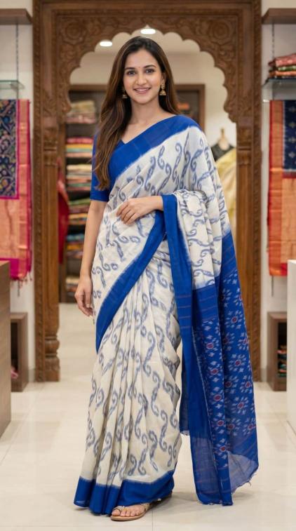 Sckr Ikkat D Wholesale saree market in Surat