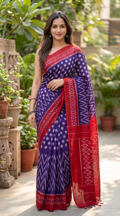 Sckr Ikkat D Wholesale saree market in Surat