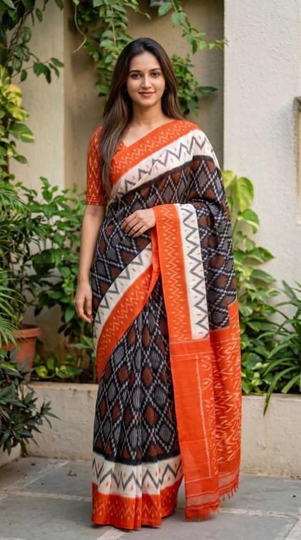 Sckr Ikkat D Wholesale saree market in Surat