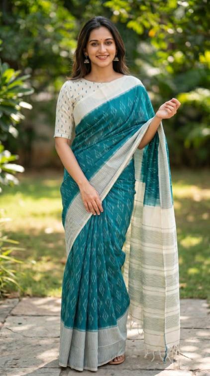 Sckr Ikkat D Wholesale saree market in Surat