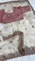 Shorya crushed tissue organza  Saree suppliers in Gujarat