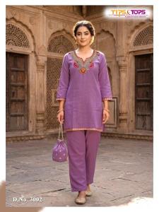 Tips & tops trendy touch coord set Kurti wholesale market in Gujarat