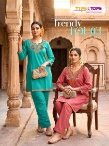 Tips & tops trendy touch coord set Kurti wholesale market in Gujarat